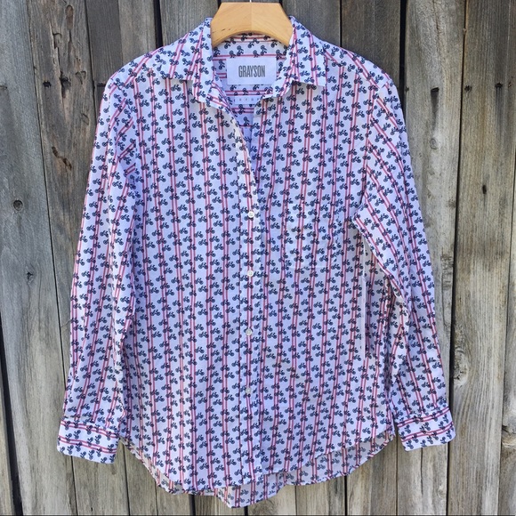 NWT Grayson Hero Victoria Bicycle Print Shirt S